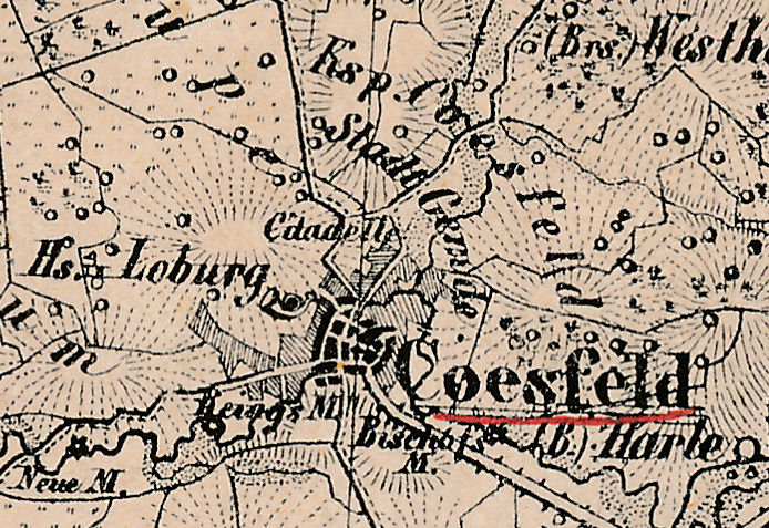 HIS-Data Coesfeld Stadt Karte 1850